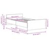 vidaXL Bettgestell ohne Matratze Schwarz Eichen-Optik 90x200 cm