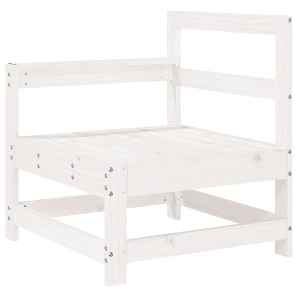 vidaXL 7-tlg. Garten-Sofagarnitur Wei&szlig; Massivholz Kiefer