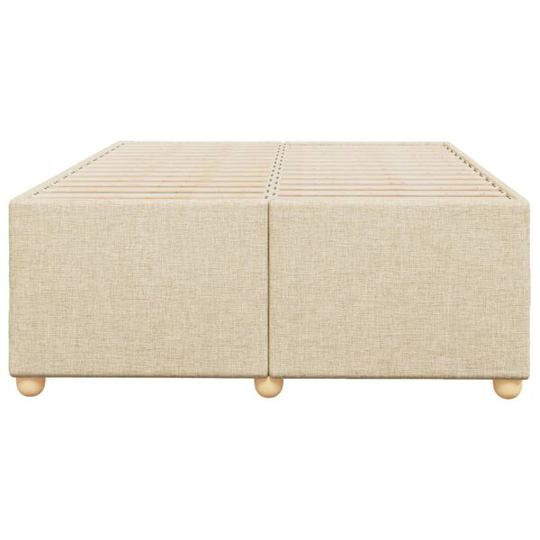 vidaXL Bettgestell ohne Matratze Creme 120x200 cm Stoff