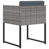 vidaXL 9-tlg. Garten-Essgruppe mit Kissen Poly Rattan Grau