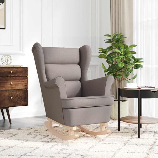 vidaXL Schaukelsessel Taupe 74x90x102 cm Stoff