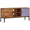 vidaXL TV-Schrank Honigbraun und Grau 110x30x50 cm Massivholz Akazie