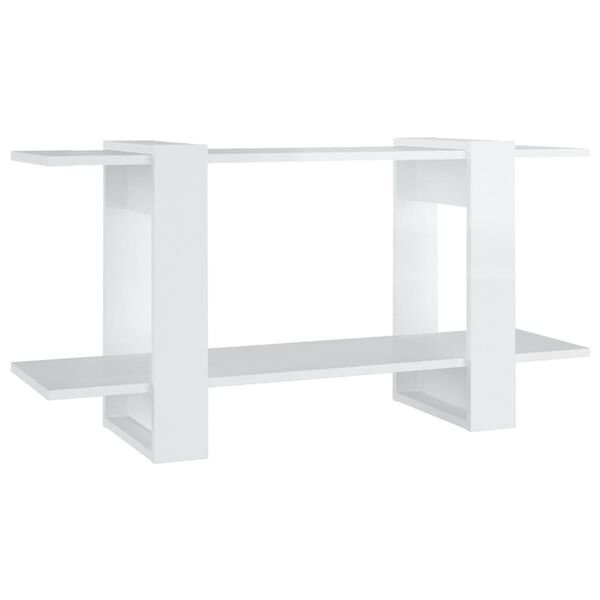 vidaXL B&uuml;cherregal Hochglanz-Wei&szlig; 100x30x51 cm Holzwerkstoff