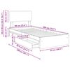 vidaXL Aufbewahrungsbett Beton Grau 90 x 200 cm Holzwerkstoff
