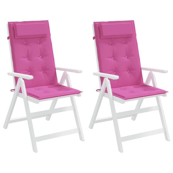 vidaXL Hochlehner-Auflagen 2 Stk. Rosa Oxford-Gewebe
