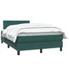 vidaXL Boxspringbett mit Matratze Dunkelgr&uuml;n 120x210 cm Samt