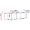 vidaXL Garten Essgruppe 15 pcs Schwarz Stahl