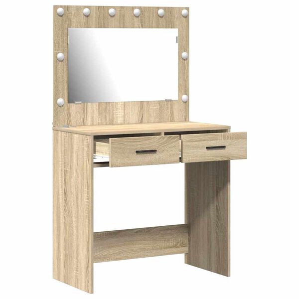 vidaXL Schminktisch Sonoma-Eiche 78,5 x 41 x 135 cm Holzwerkstoff