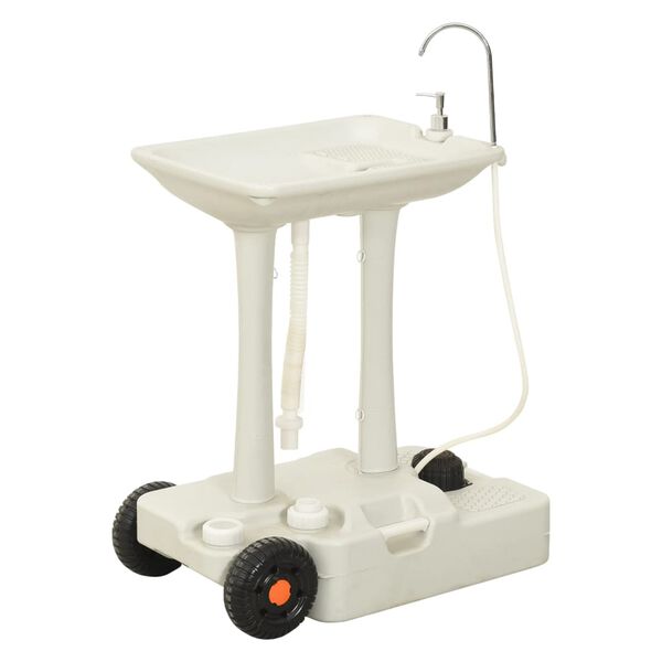 vidaXL Tragbare Campingtoilette mit Waschbecken und Wasserbeh&auml;lter