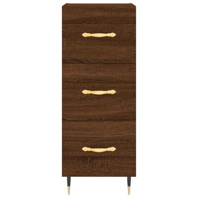 vidaXL Highboard Braun Eichen-Optik 34,5x34x180 cm Holzwerkstoff