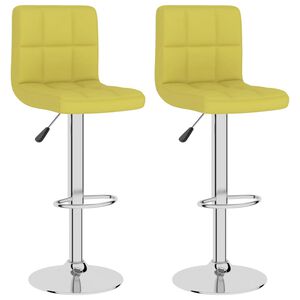 vidaXL Barhocker 2 Stk. Gr&uuml;n Stoff