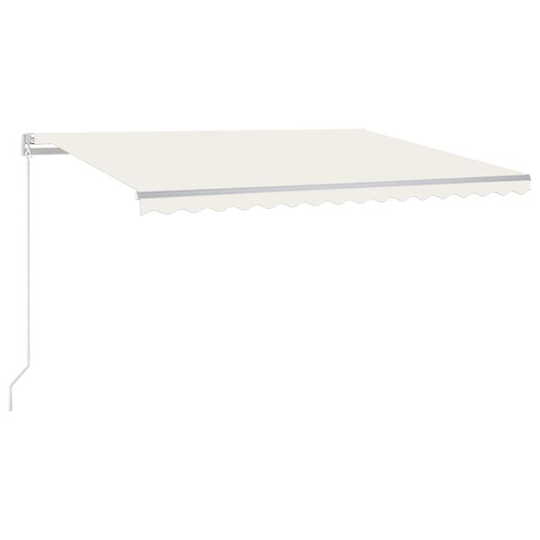 vidaXL Markise Manuell Einziehbar 450x300 cm Creme