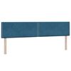 vidaXL Boxspringbett mit Matratzen Dunkelblau 180x210 cm Samt