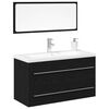 vidaXL Waschbeckenschrank mit Schubladen 3 pcs Schwarz Eichen-Optik