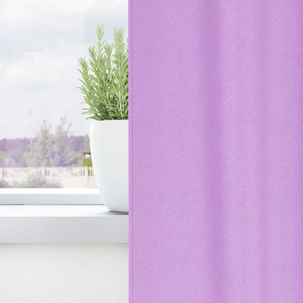 vidaXL Verdunkelungs-Vorh&auml;nge mit Ringen 2 pcs Lila 140 x 140 cm