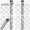 vidaXL Zaunpfosten Silber 10 x 1,4 m (40 x 40 mm Maschen) Stahl