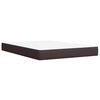 vidaXL Boxspringbett mit Matratze Dunkelbraun 140x190 cm Stoff