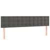 vidaXL Boxspringbett mit Matratze Dunkelgrau 180x200 cm Samt