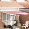 vidaXL Einziehbare Markise Rot und Wei&szlig; 350 x 250 cm Stoff und Metall