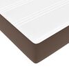 vidaXL Ottoman-Bett mit Matratzen Braun 180x200 cm Kunstleder