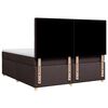 vidaXL Boxspringbett mit Matratze Dunkelbraun 180x200 cm Stoff
