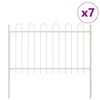 vidaXL Gartenzaun BOXTEL 7 stk. 11,9 x 1 m Pulverbeschichteter Stahl