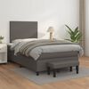 vidaXL Boxspringbett mit Matratze Grau 120x190 cm Kunstleder