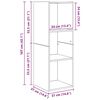 vidaXL TV-Schrankset Wandmontiert 3 pcs Artisan-Eiche Holzwerkstoff