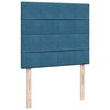 vidaXL Boxspringbett mit Matratze Blau 120x200 cm Samt