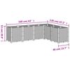 vidaXL Pflanzk&uuml;bel Braun 160x120x53 cm PP