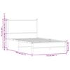 vidaXL Metallbett ohne Matratze Sonoma-Eiche 107x203 cm