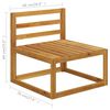 vidaXL 7-tlg. Garten-Lounge-Set mit Auflagen Creme Massivholz Akazie