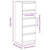 vidaXL Sideboard mit Schubladen Grau Sonoma 37,5x35x99cm Holzwerkstoff