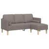 vidaXL Sofa Set mit Kissen 2 pcs Taupe Polyester