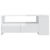 vidaXL Couchtisch Hochglanz-Wei&szlig; 102x55x42 cm Holzwerkstoff