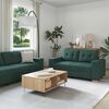 vidaXL | Sofa Set | mit Kissen 2 pcs Gelb 221 x 78 x 80 cm Stoff