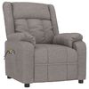 vidaXL Massagesessel mit Aufstehhilfe Taupe Stoff