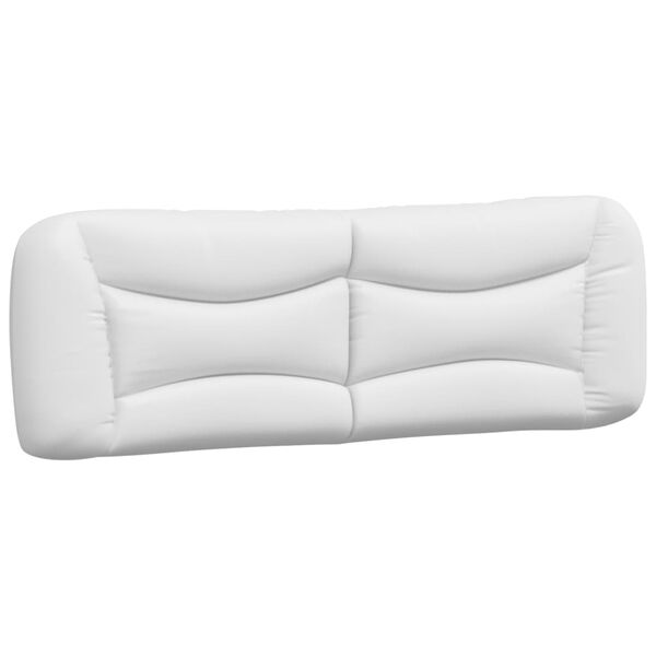 vidaXL Kopfteil-Kissen "Hvar" Wei&szlig; 160 cm Kunstleder