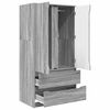 vidaXL Badezimmerschrank mit Speicher Graues Sonoma 79,5 x 49 x 156 cm