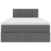 vidaXL Aufbewahrungsbett mit Matratze Dunkelgrau 120 x 200 cm