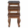 vidaXL Nestingtisch 3 pcs Braun Massivholz Mahagoni