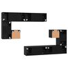 vidaXL TV-Einheiten 4 pcs Schwarz Eichen-Optik Holzwerkstoff