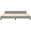 vidaXL Bettgestell ohne Matratze Hellgrau 200x200 cm Samt
