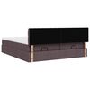 vidaXL Ottoman-Bett mit Matratzen & LEDs Dunkelbraun 200x200 cm Stoff
