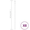 vidaXL LED Meteor-Lichter 8 Stk. 50 cm Warmwei&szlig; 288 LEDs