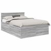 vidaXL Bettrahmen Graues Sonoma 140 x 190 cm Holzwerkstoff
