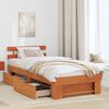 vidaXL Bettrahmen Wachsbraun 75 x 190 cm Massives Kiefernholz