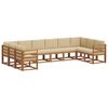 vidaXL Outdoor-Sofagarnitur 10 stk. Natur und Beige