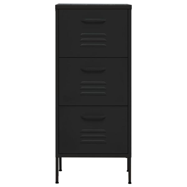 vidaXL Lagerschrank Schwarz 42,5x35x101,5 cm Stahl