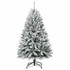 vidaXL Künstlicher Weihnachtsbaum Grün und Weiß 120 cm PVC und Metall